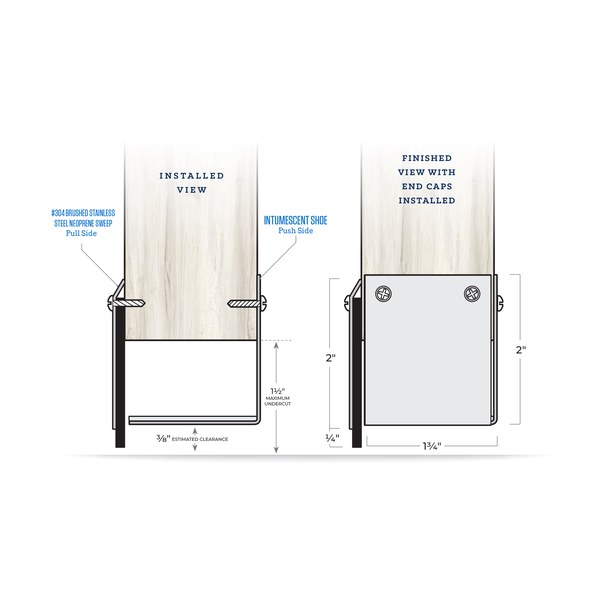 NGP 9590 GapGuard fire door bottom gap kit