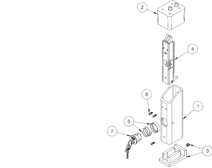 Sargent HCL980 exploded diagram showing 98-2594