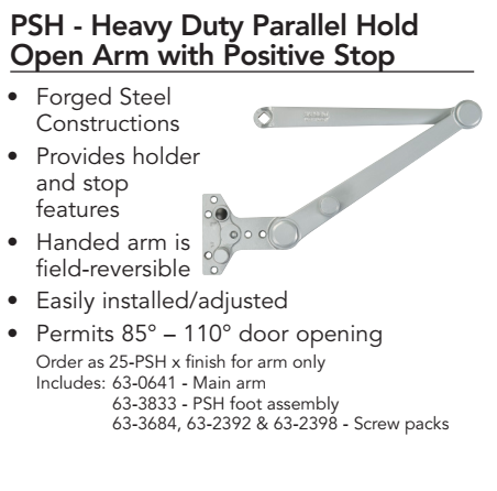 Sargent 351 PSH Door Closer with Positive Stop and Hold Arm