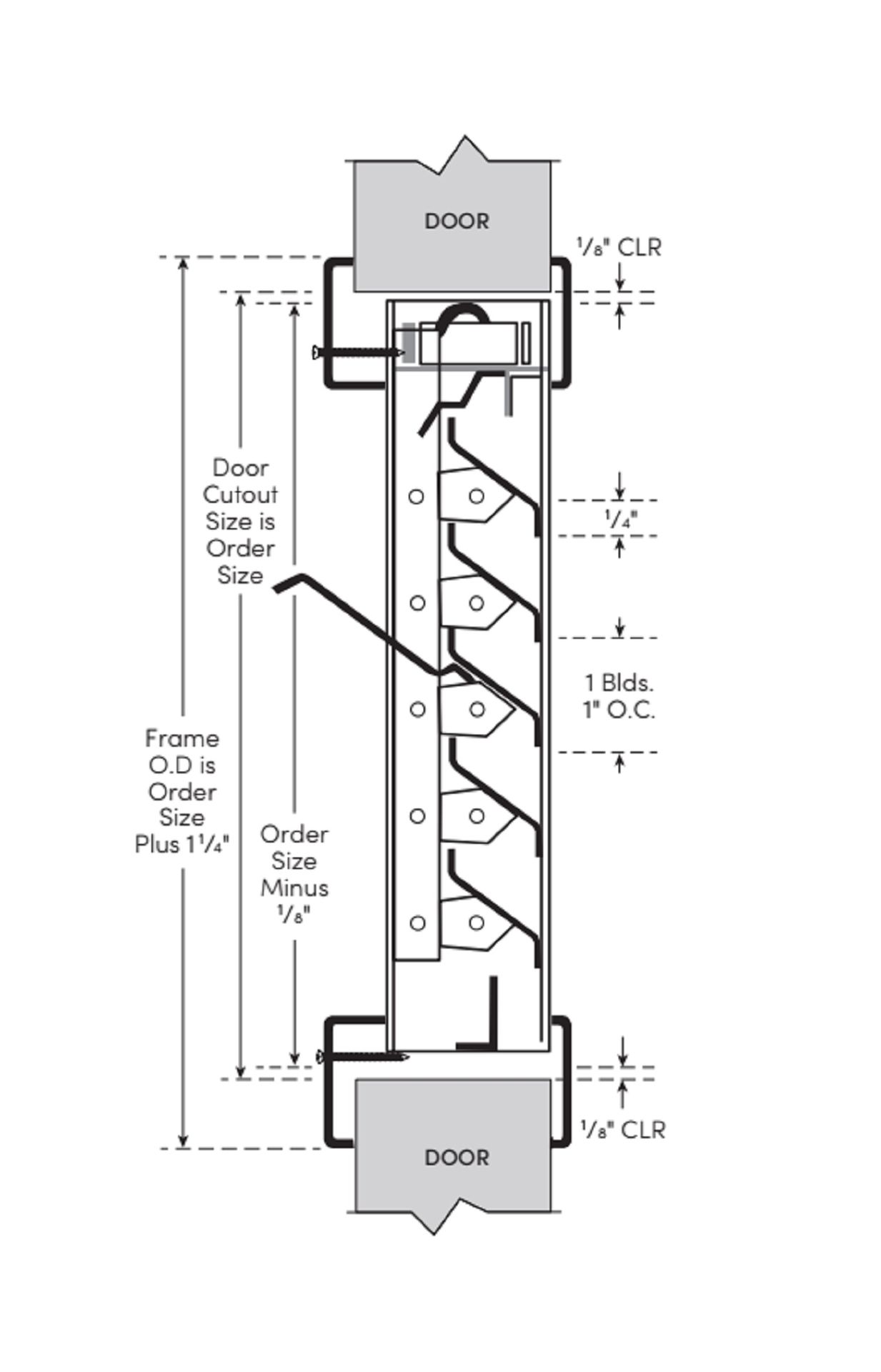 Rockwood LV-FL Fire Rated Metal Door Louver for Wood or Hollow Metal Doors
