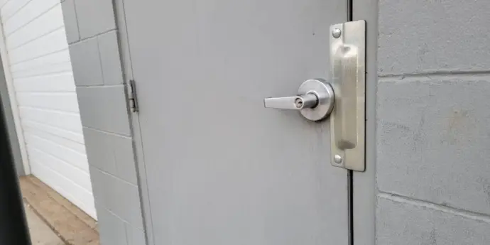 Commercial Door with Latch Guard