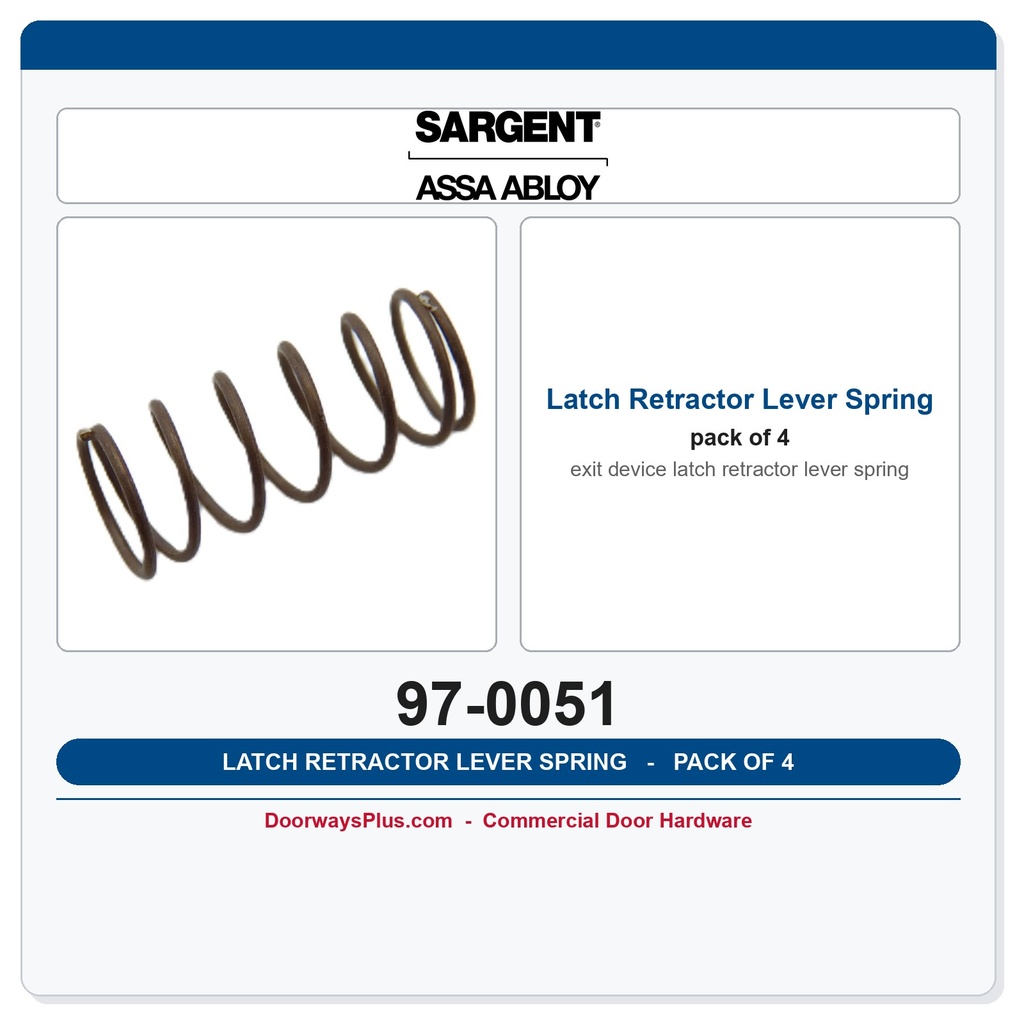 Sargent 97-0051 previous card