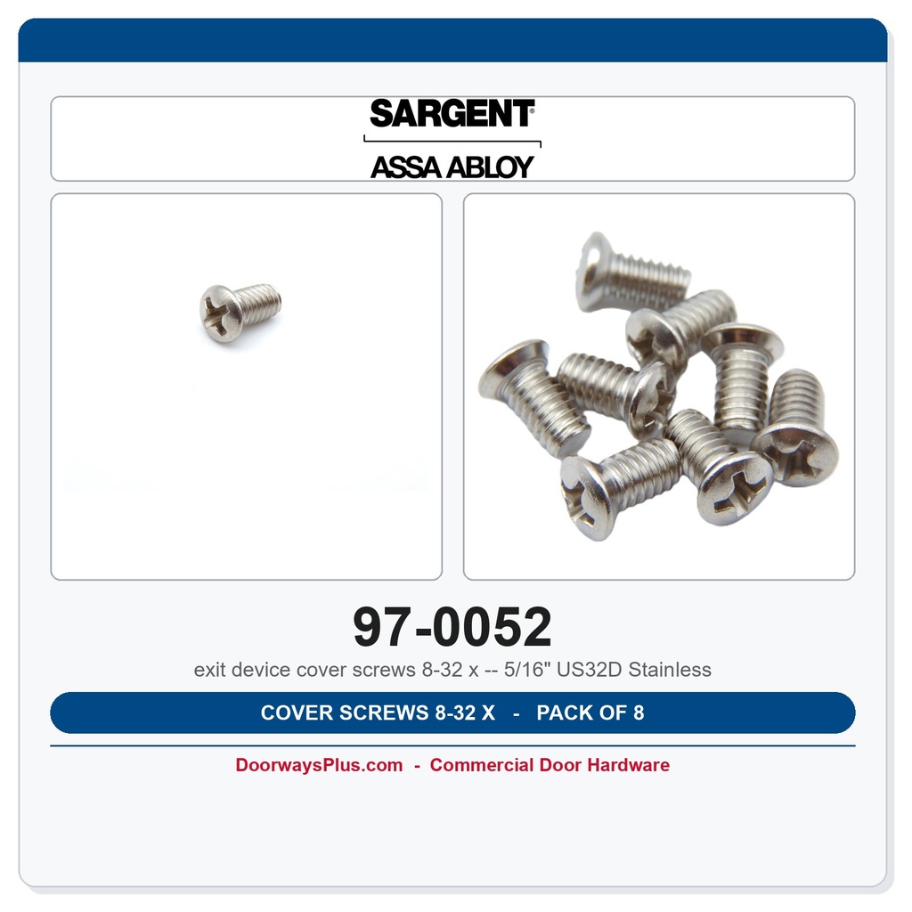 Sargent 97-0052 US32D previous card