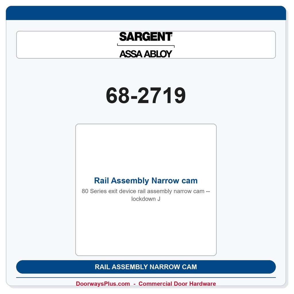 Sargent 68-2719 previous card