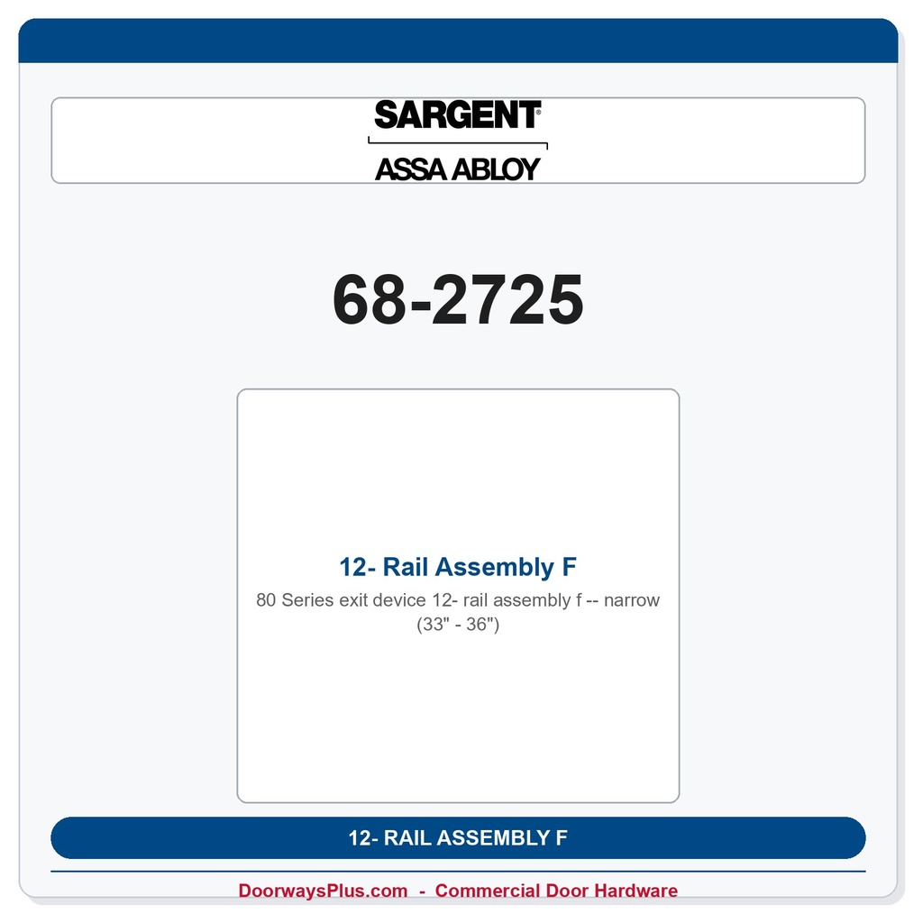 Sargent 68-2725 previous card