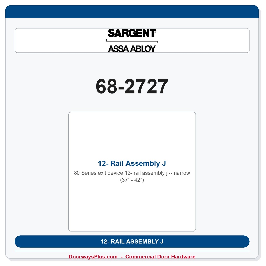 Sargent 68-2727 previous card