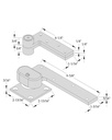 ABH 0147 US32D 3/4" Offset Pivot Set