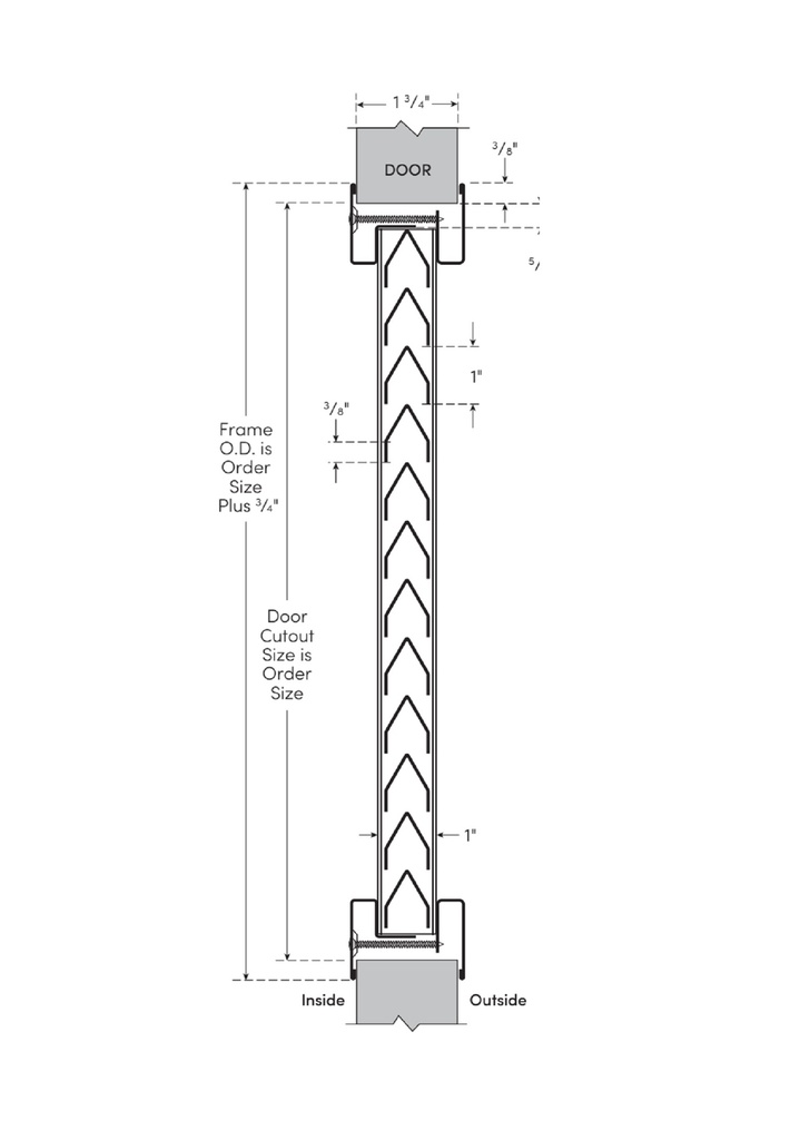 Rockwood LV-IY Steel Door Louver for 1-3/4" Thick Door