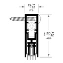Pemko STC4131DPK Fire-Rated and Sound Rated, Surface or Semi Mortised Automatic Door Bottom, Aluminum Finish, PemkoPrene Insert, 3/4" Max Drop