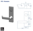 PDQ MR126 PFEF Passage Function Mortise Lockset 
