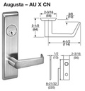 Accentra AUCN 8847FL Mortise Lockset   Apartment/Corridor Function less Cylinder - Yale