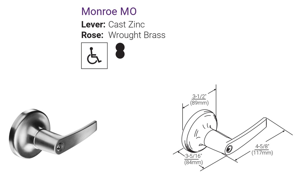 Accentra MO 4705LN Grade 1 Storeroom Lockset - Yale