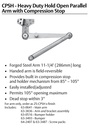 Sargent 1431 CPSH Door Closer with Heavy Duty Hold Open Parallel Arm with Compression Stop