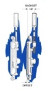 Manual Flush Bolt, FB-1204 for Aluminum Storefront Doors - 1/4" Offset