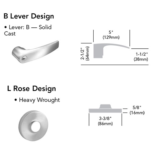 Sargent 7U15 LB Passage Lever Latchset