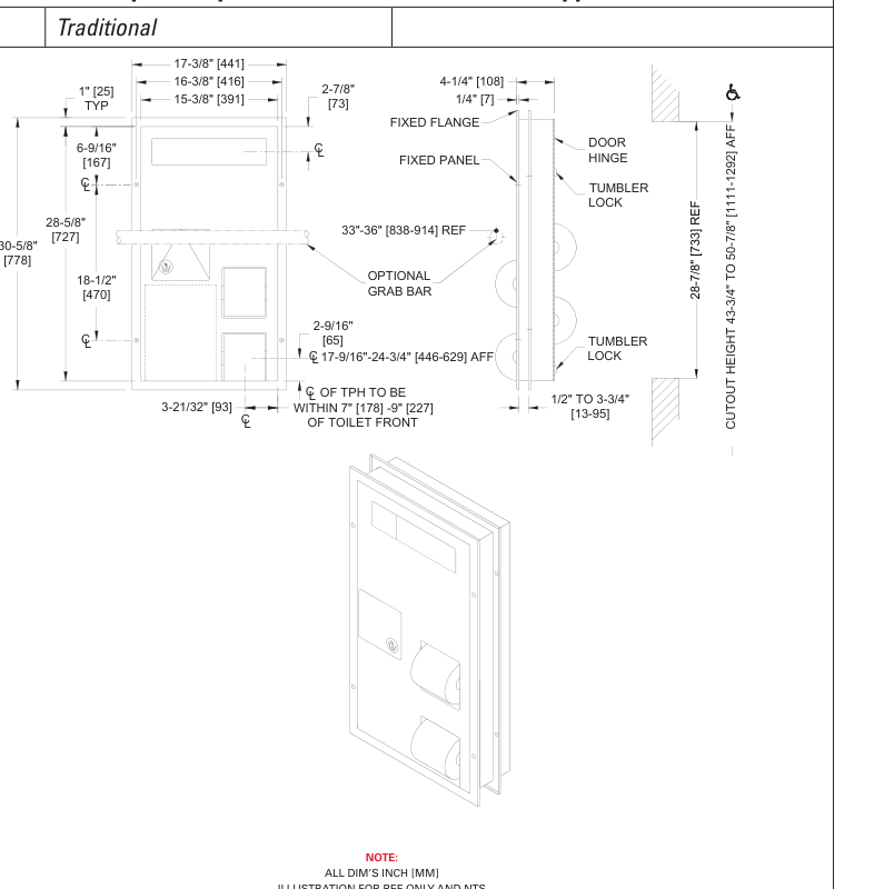ASI 10-0481-HCR Line Drawing