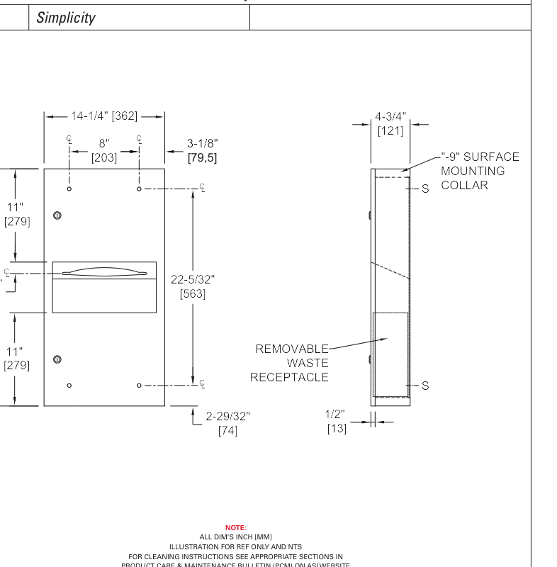 ASI 10-64623-9-41PC Line Drawing