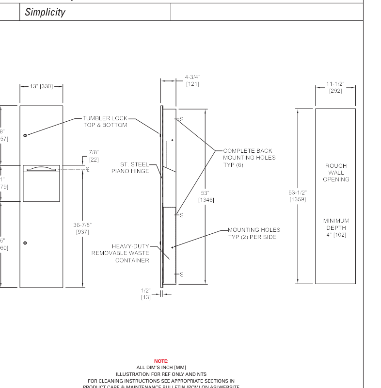 ASI 10-6467-41PC Line Drawing