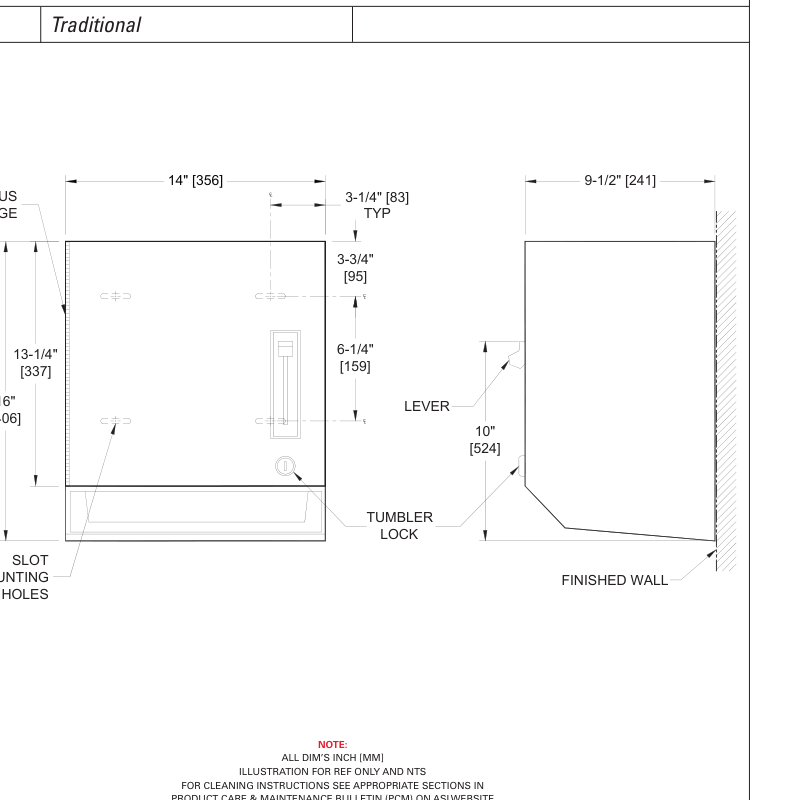 ASI 10-8522 Line Drawing