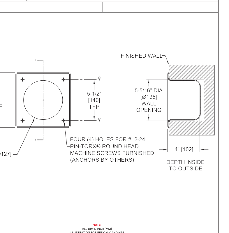 ASI 10-110-13 Line Drawing