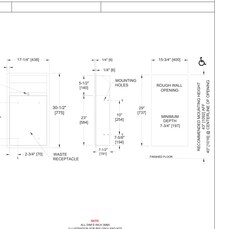 ASI 10-0458-CX Line Drawing