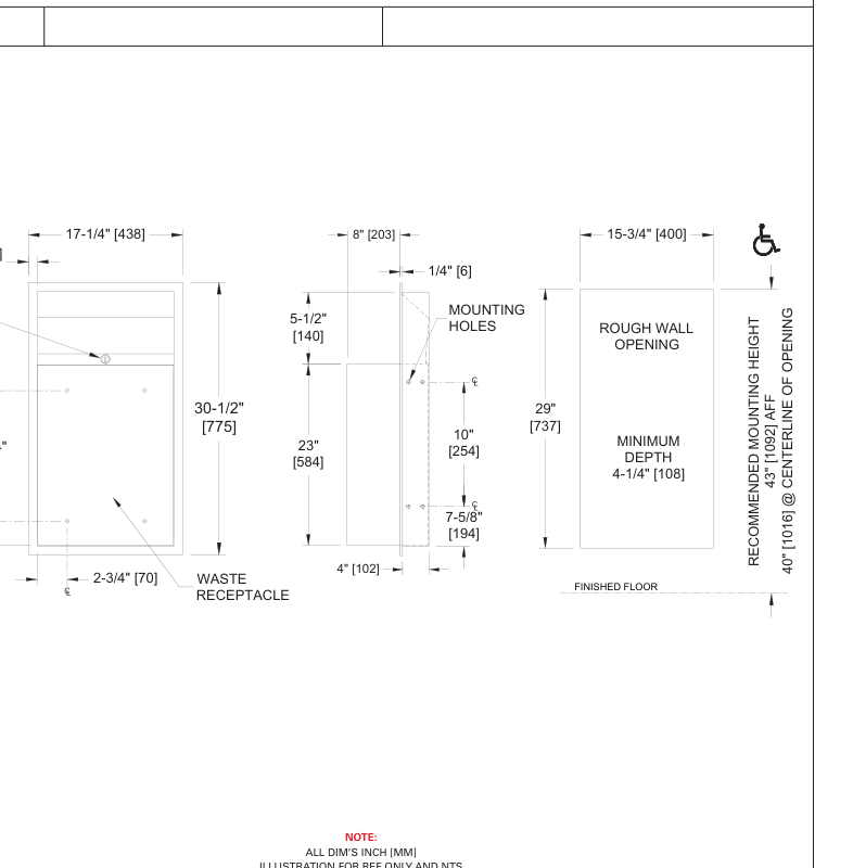 ASI 10-0458-DX Line Drawing