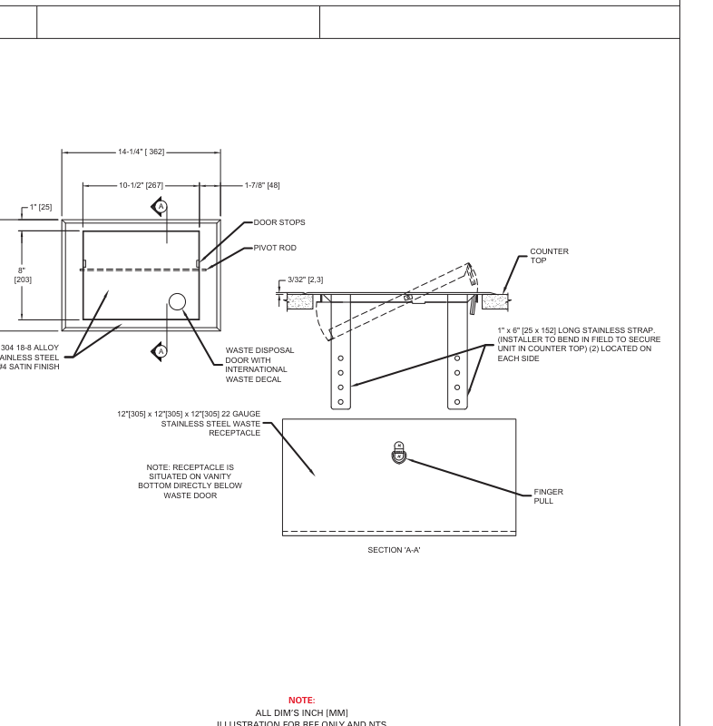 ASI 10-1003 Line Drawing