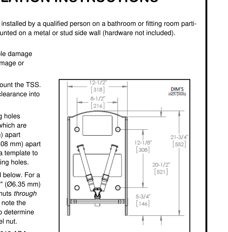 ASI 10-9020 Line Drawing