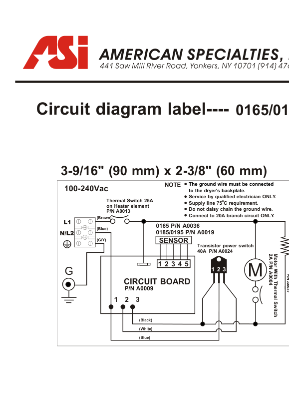ASI 10-0185-93 Line Drawing