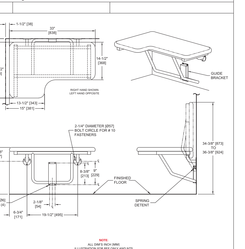 ASI 10-8205-R Line Drawing