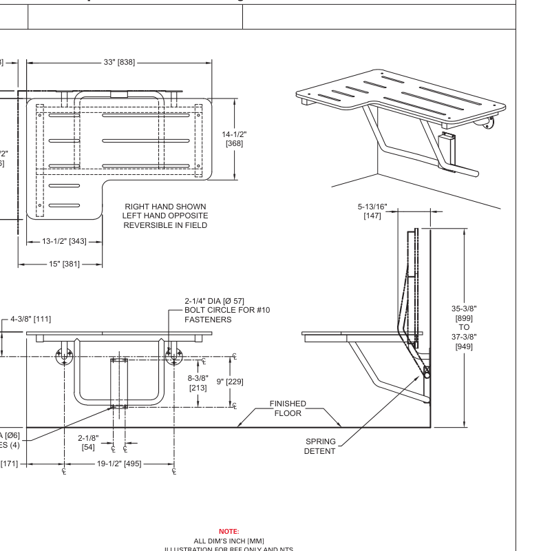 ASI 10-8206-R Line Drawing