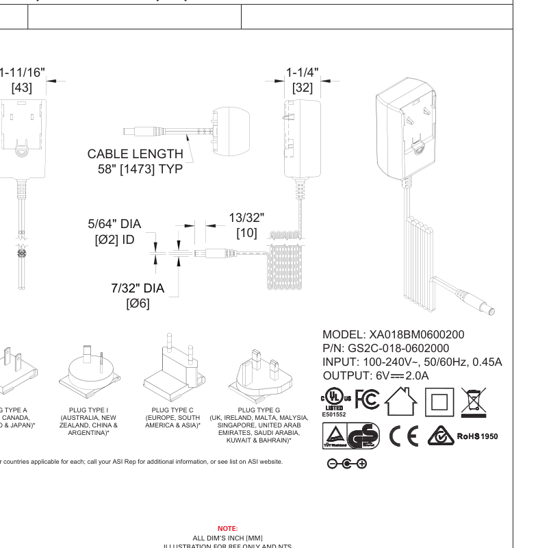 ASI 10-72-ACA Line Drawing
