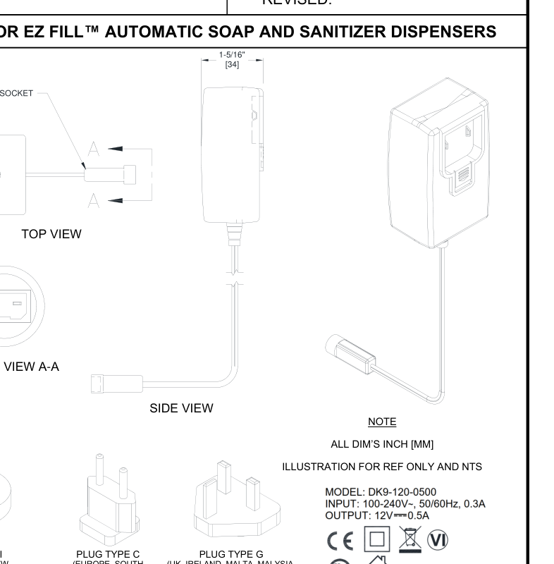 ASI 10-0390-ACA Line Drawing