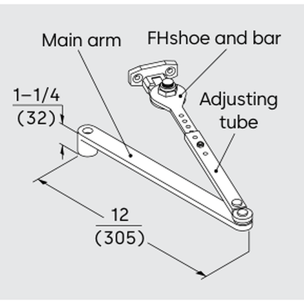 Dorma 8600 FHP Friction Hold-Open Arm