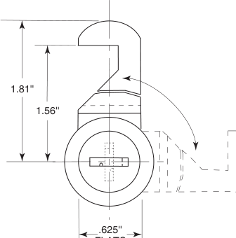Bobrick 3500-100 Line Drawing
