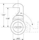 Bobrick 3500-100 Line Drawing