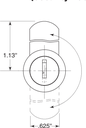 Bobrick 3706-175 Line Drawing