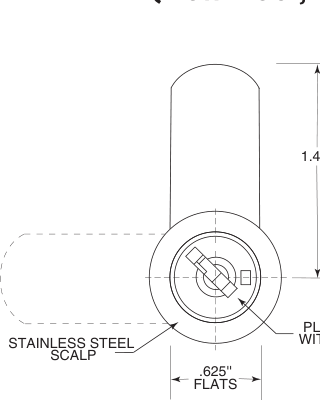 Bobrick 3944-30 Line Drawing