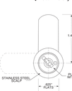 Bobrick 3944-30 Line Drawing