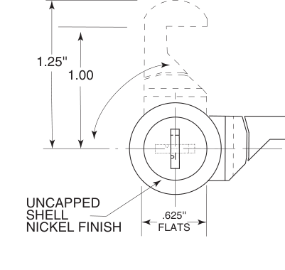 Bobrick 4369-20 Line Drawing