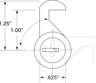 Bobrick 43500-24 Line Drawing