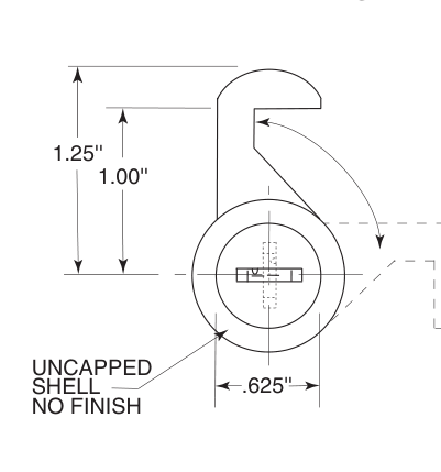 Bobrick 4706-175 Line Drawing