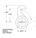 Bobrick 4706-175 Line Drawing