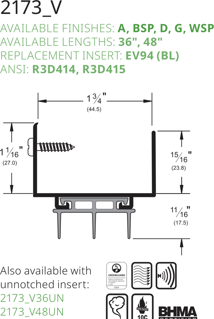 Pemko 2173AV Line Drawing