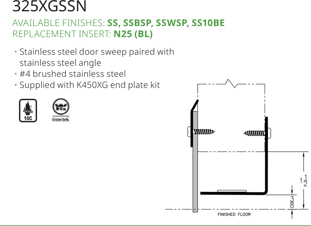 Pemko 325XGSS10BEN Line Drawing