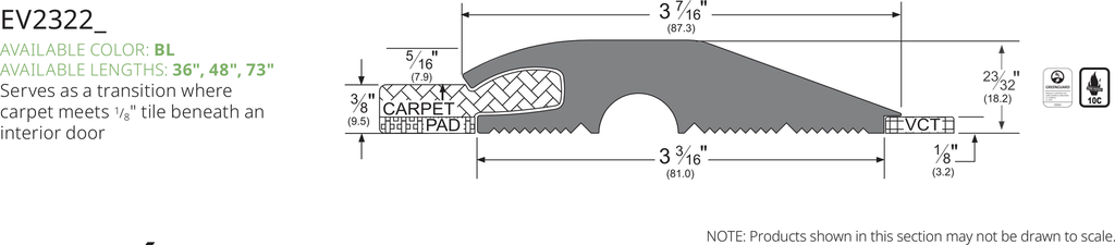 Pemko EV2322BL Line Drawing