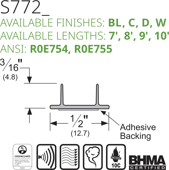 Pemko S772BL Line Drawing