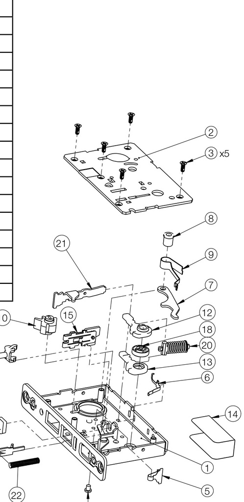 Sargent LB-8204 exploded