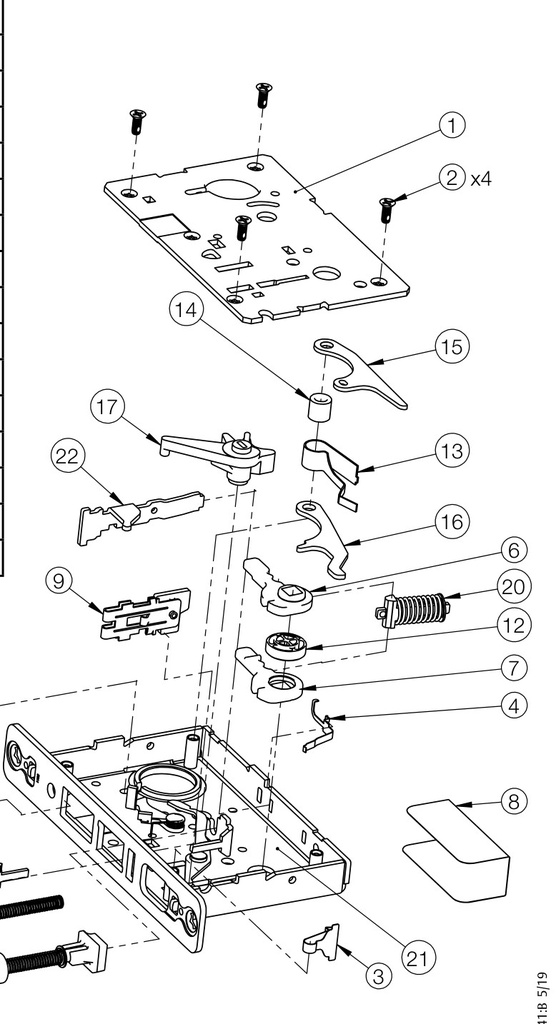 Sargent LB-8241 exploded