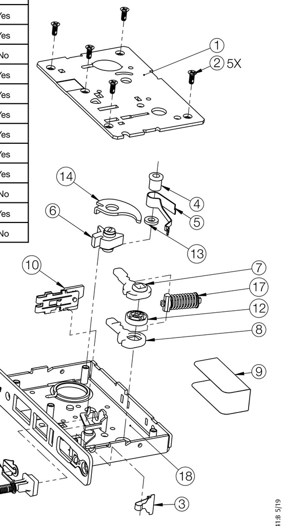 Sargent LB-8265 exploded